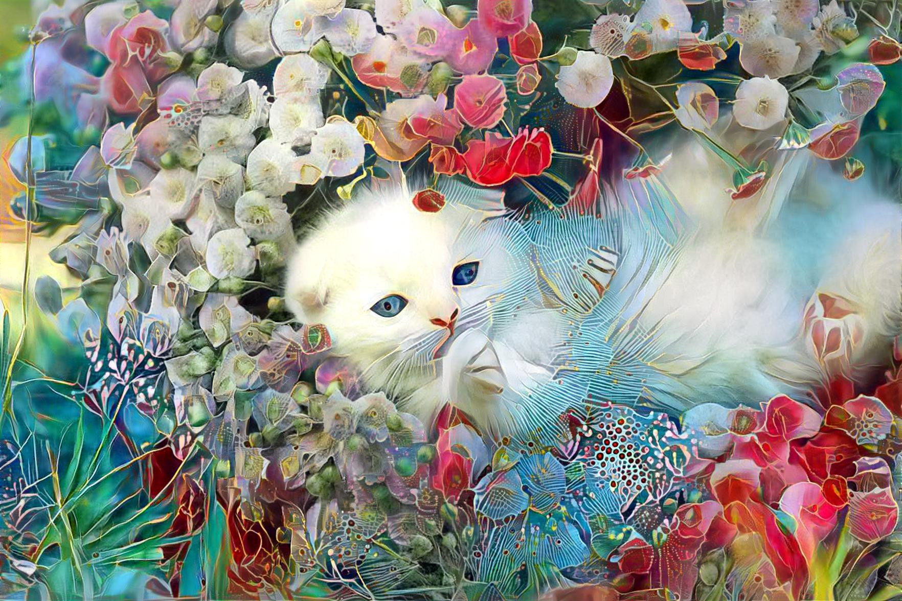 Deep Dream inspired by Kitten’n’Flowers