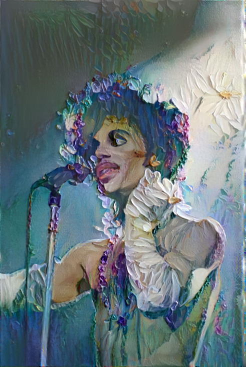 prince - gloved & shirtless oil painting