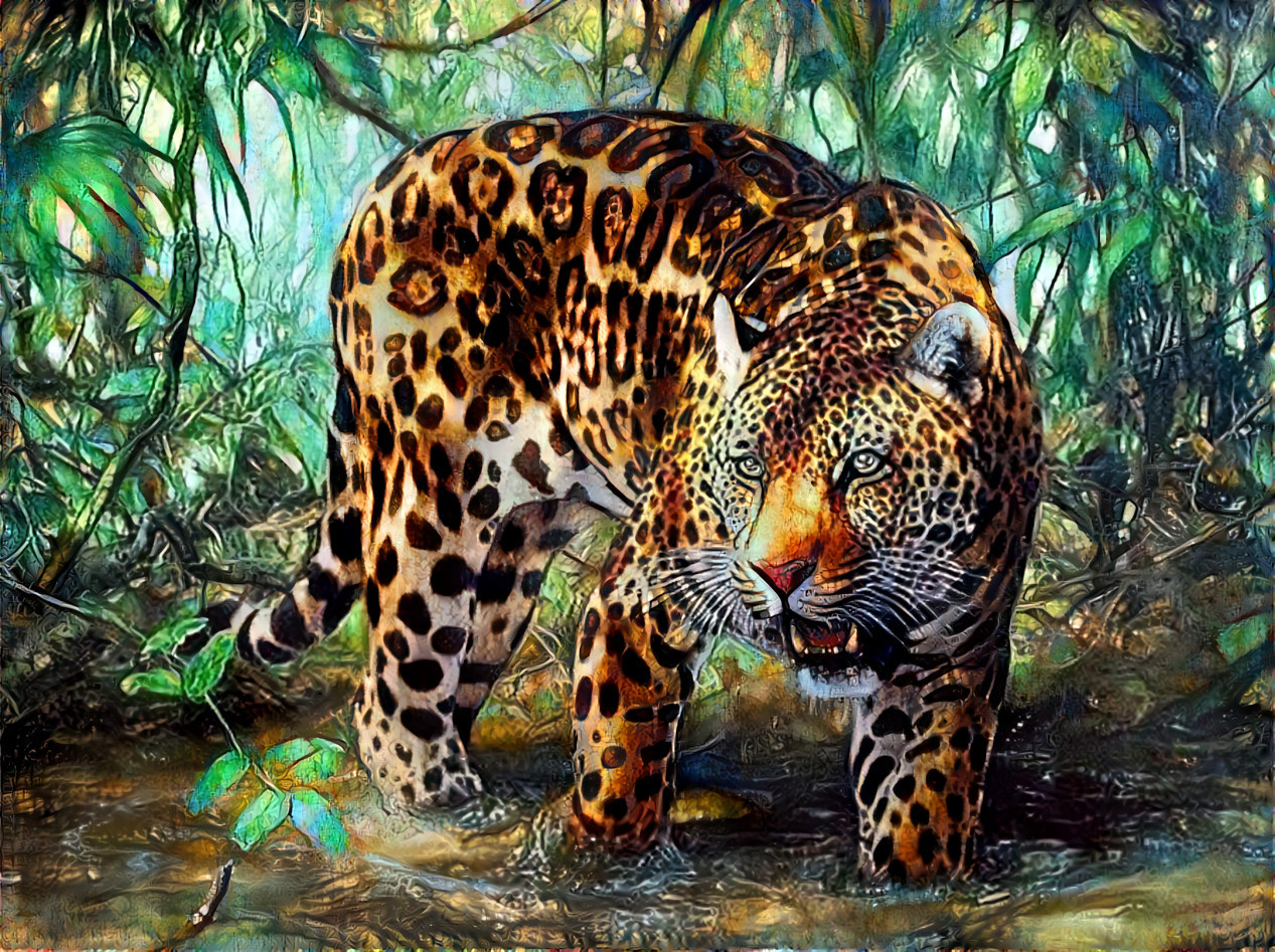 jaguar in the jungle ( ягуар в джунглях )