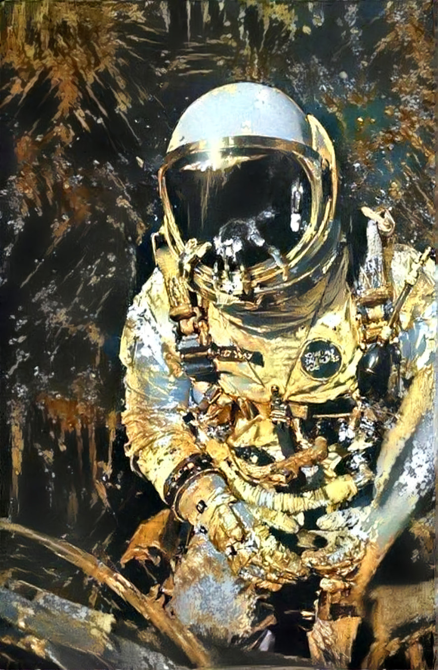 astronaut - black & gold