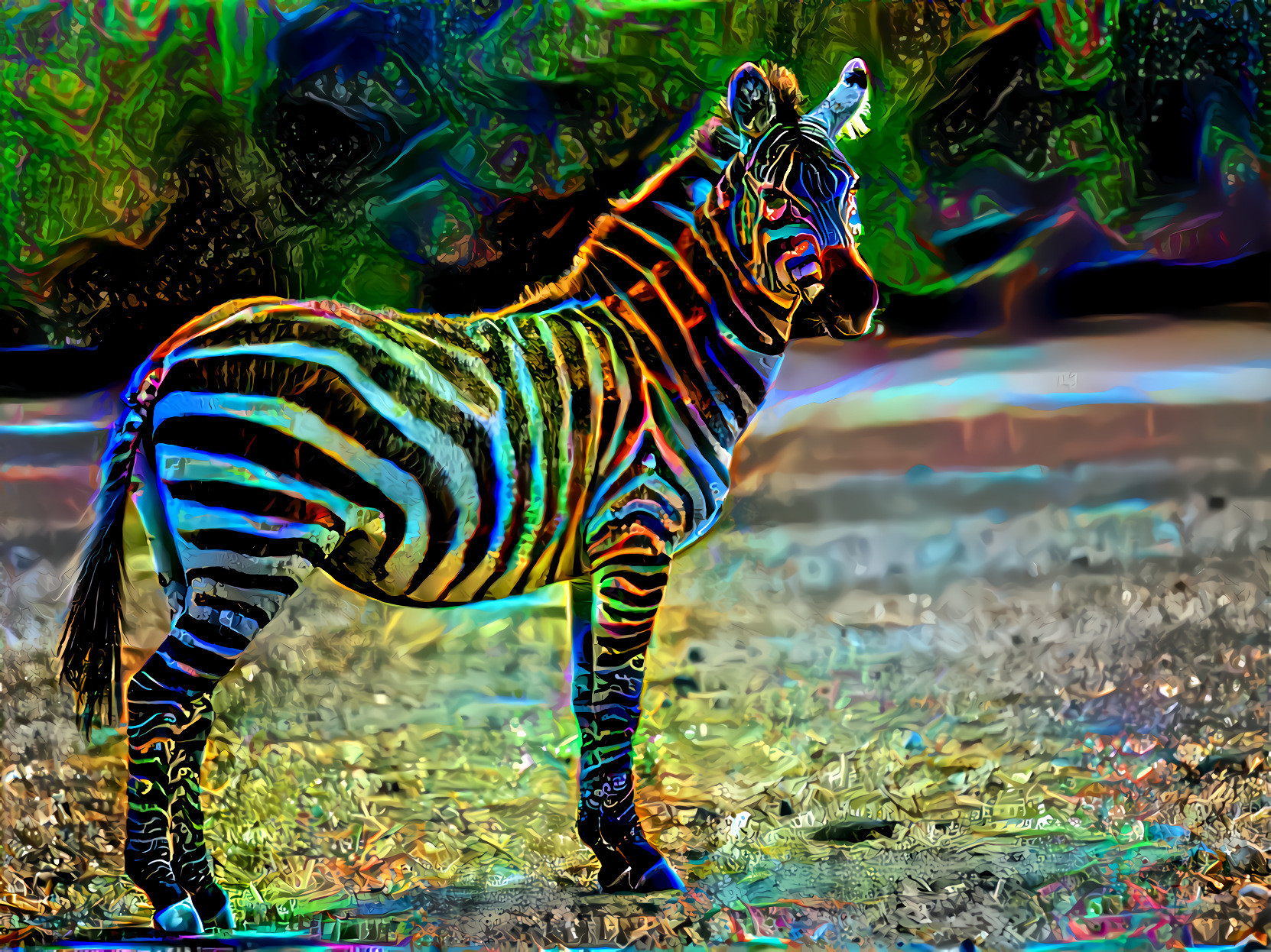 dark rainbow zebra