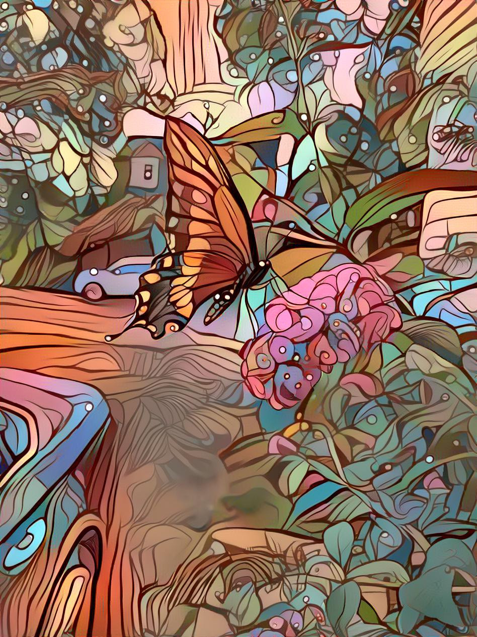 Swallowtail Butterfly in watercolors