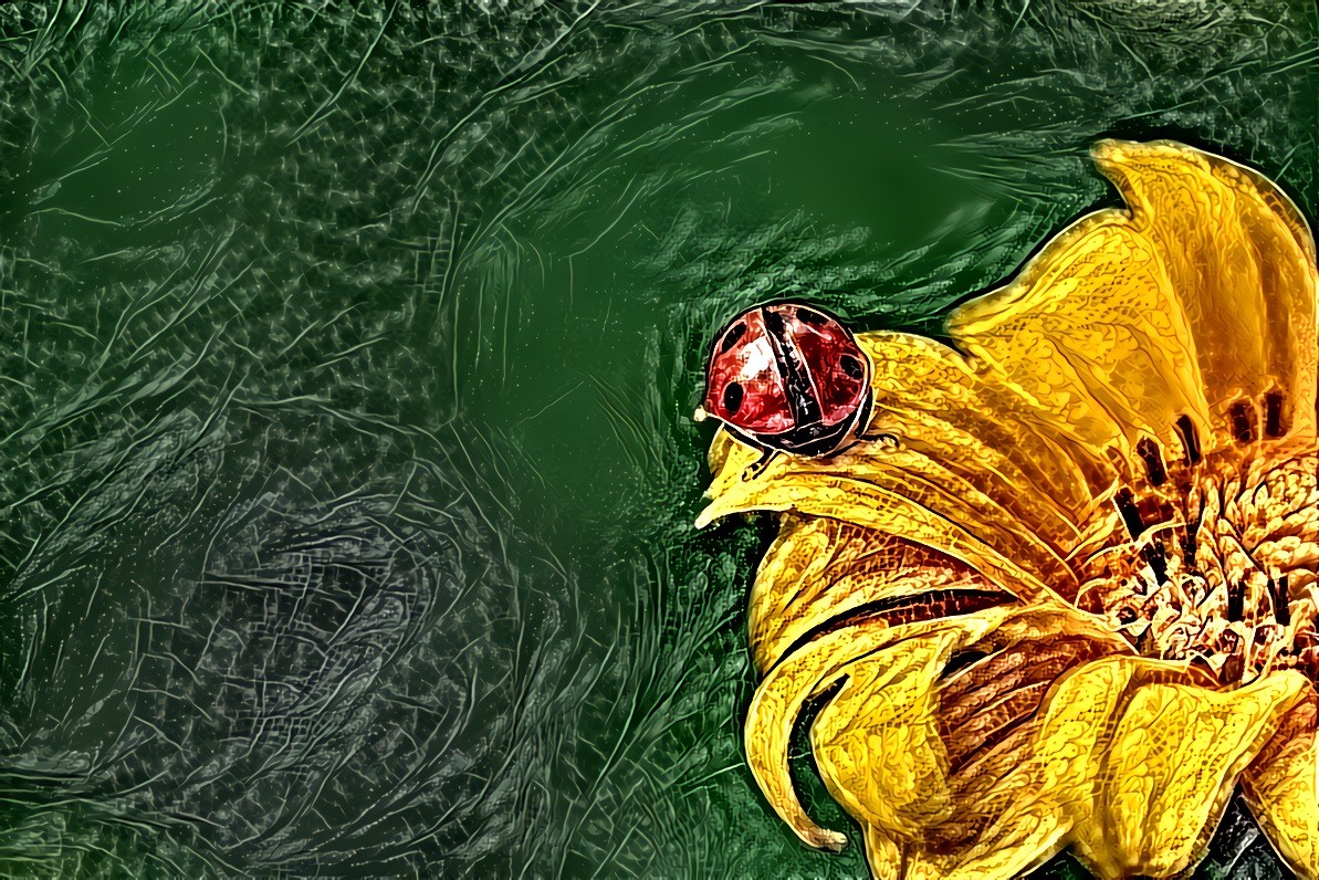 Flower/ladybug