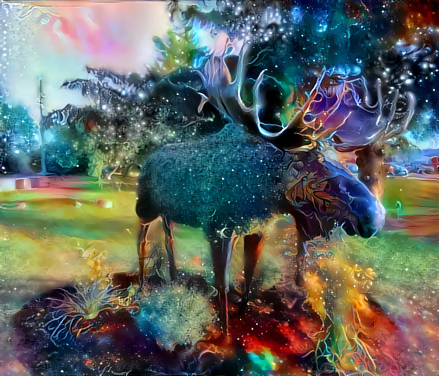 Merry Christmoose! - Topiary Steel Moose by Artist Jason Brown