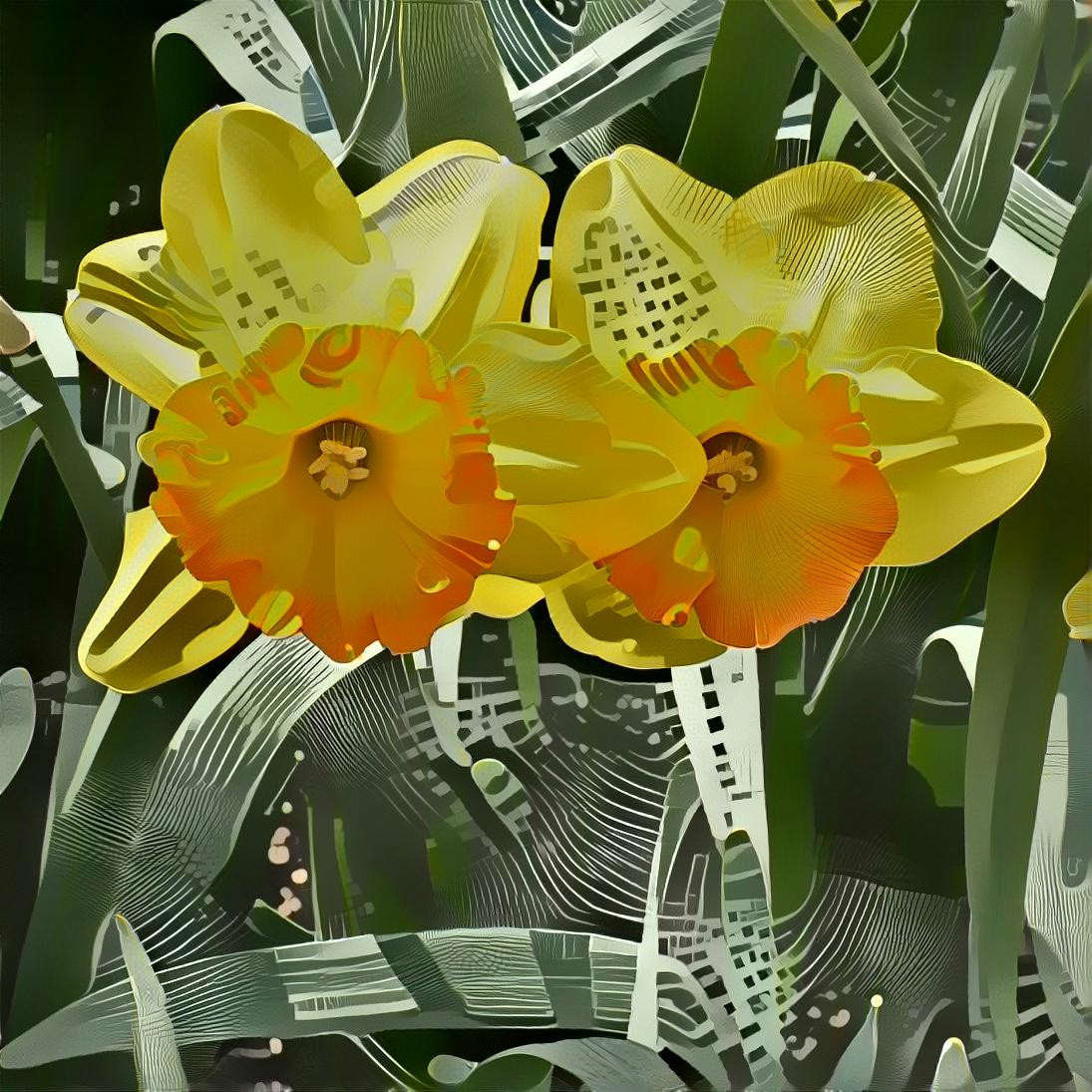 Twin Daffodils 