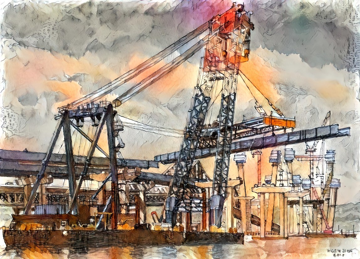 Left Coast Lifter, painting by Norm Dick