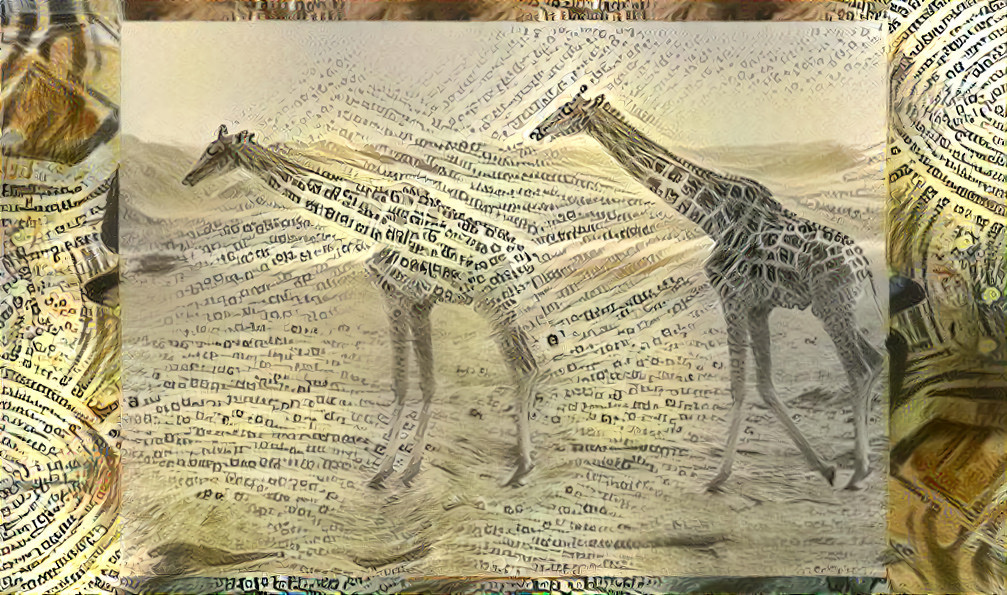 Giraffe's of the Namib desert in Namibia.