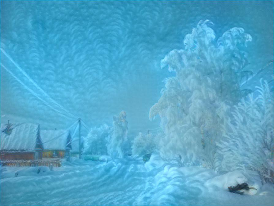 Frozen winter landscape