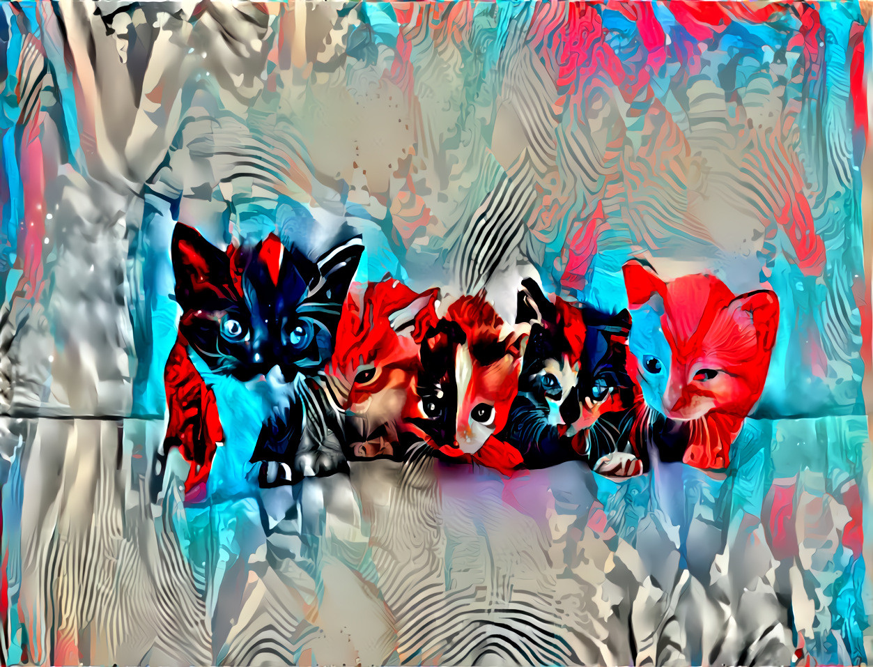 animal project - baby cats abstract