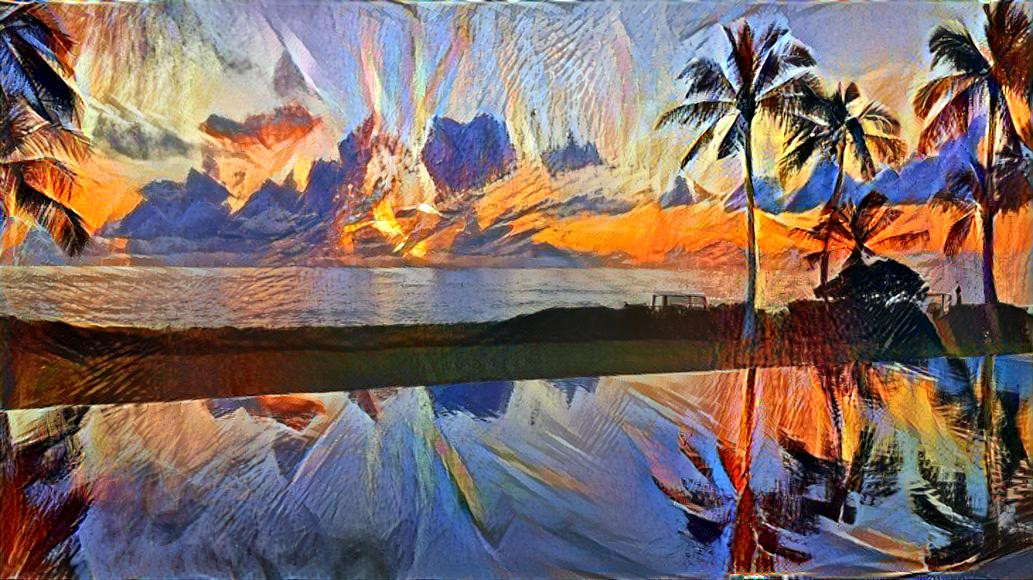 Colors of Hawaiian sunset