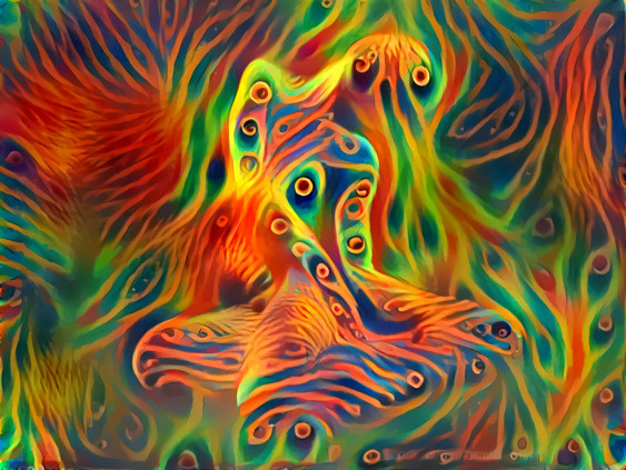 neon psychadelic model
