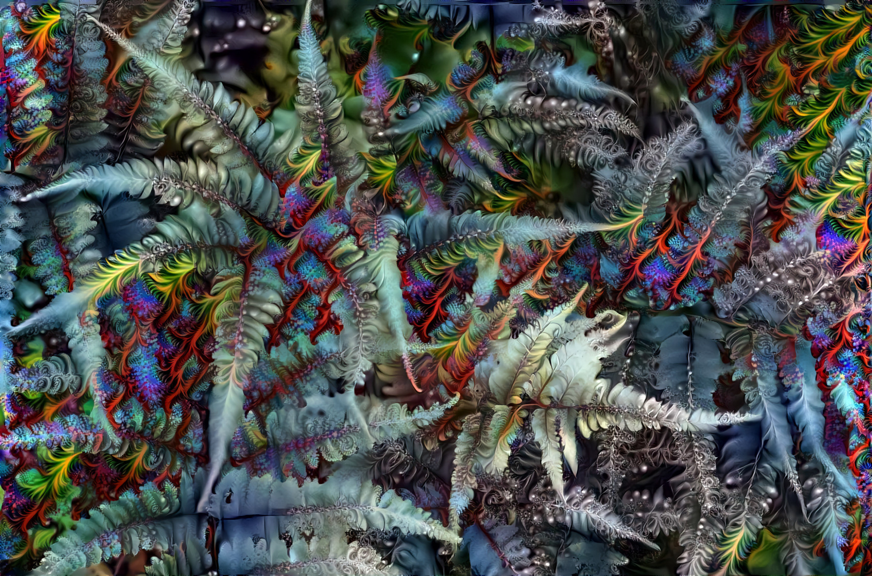 Colorful Gray Fern