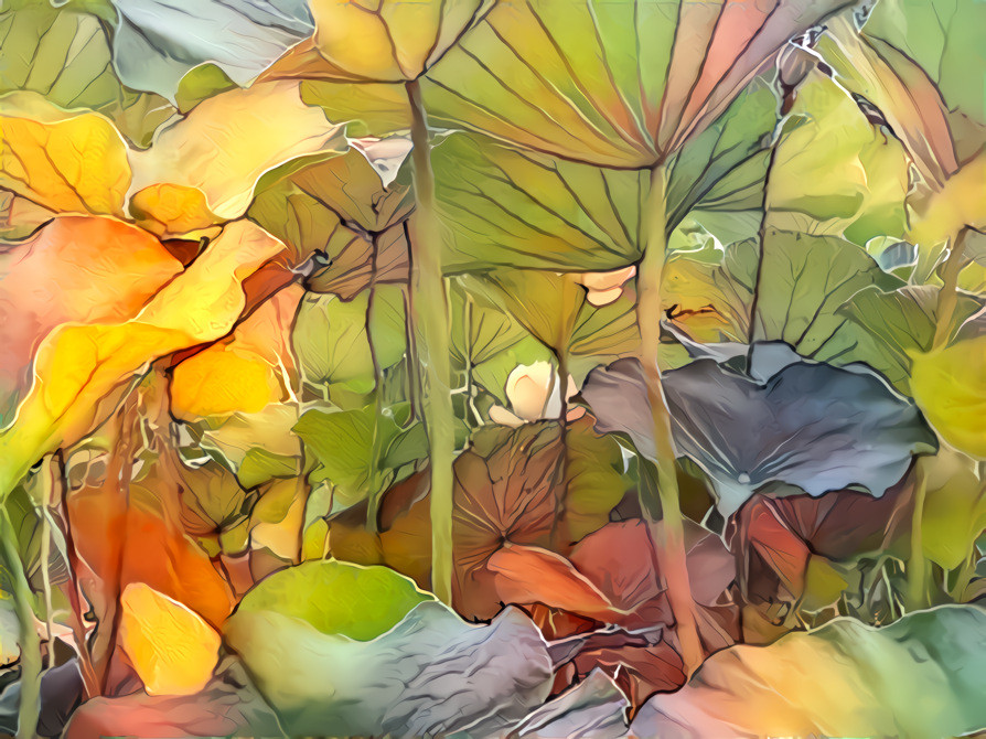 in lotus leaf