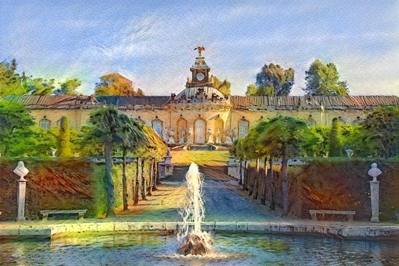 Fountain at Sanssouci Palace 