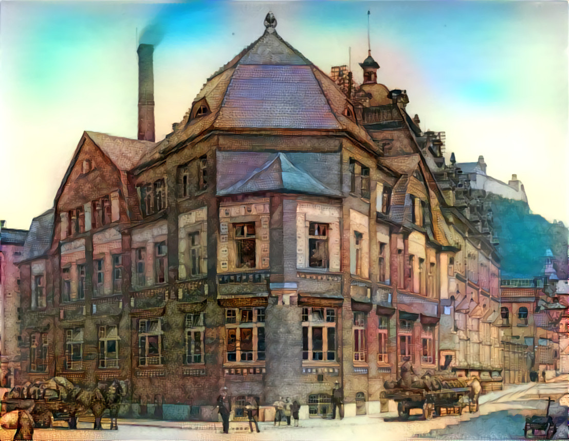 Das Verwaltungsgebäude der EKU-Brauerei um 1900