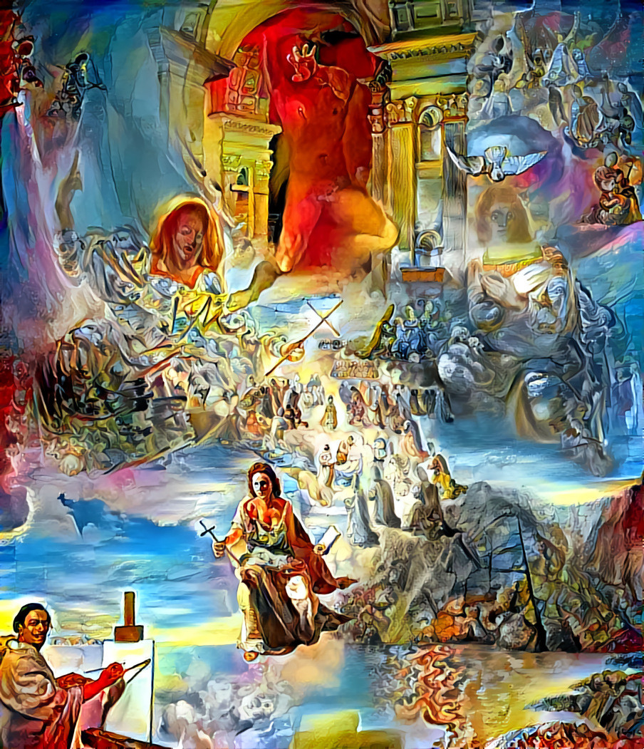 "Tribute to Dali IV" _ source: "The Ecumenical Council" - artwork by Salvador Dali _ (210127)
