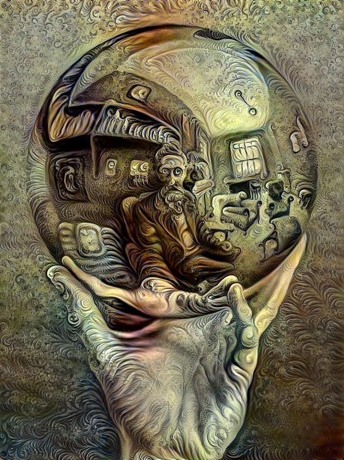 M. C. Escher: Self-portrait in reflecting sphere