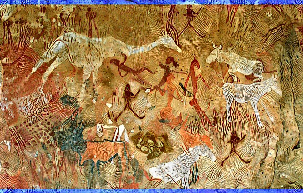 These Namibian rock paintings in Africa are thought to be from 2,000 to 6,000 years old and some 27,000 years old.