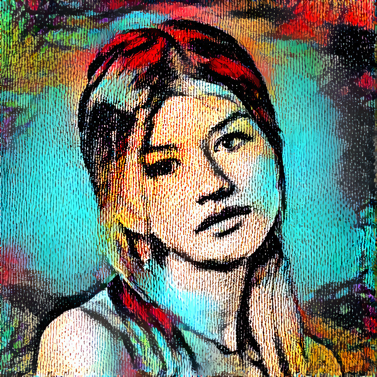 Portrait of a woman (colorized, 2021)