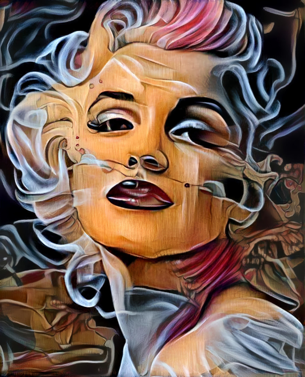Marilyn Monroe swirly art