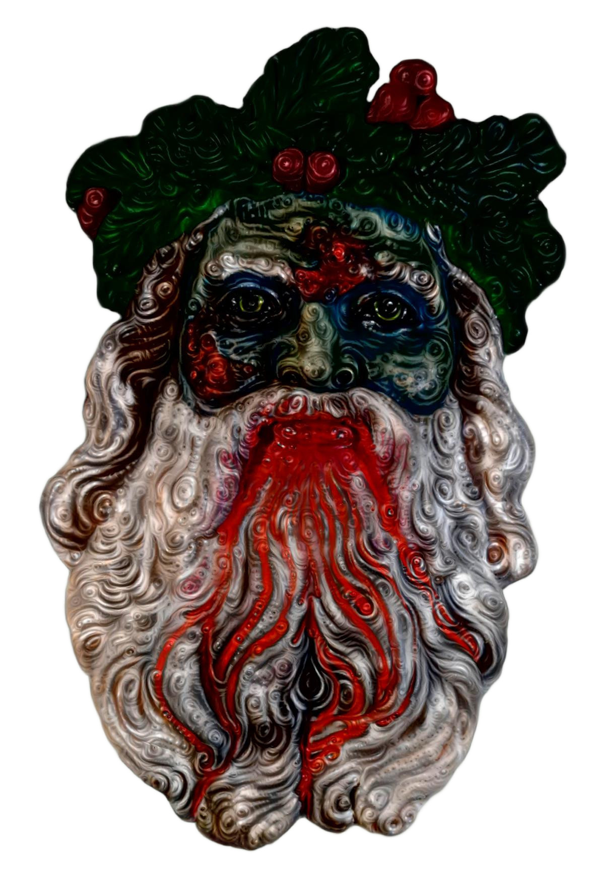 Happy Merry Horror Christmas! This is a photo of a zombie Santa I made once.