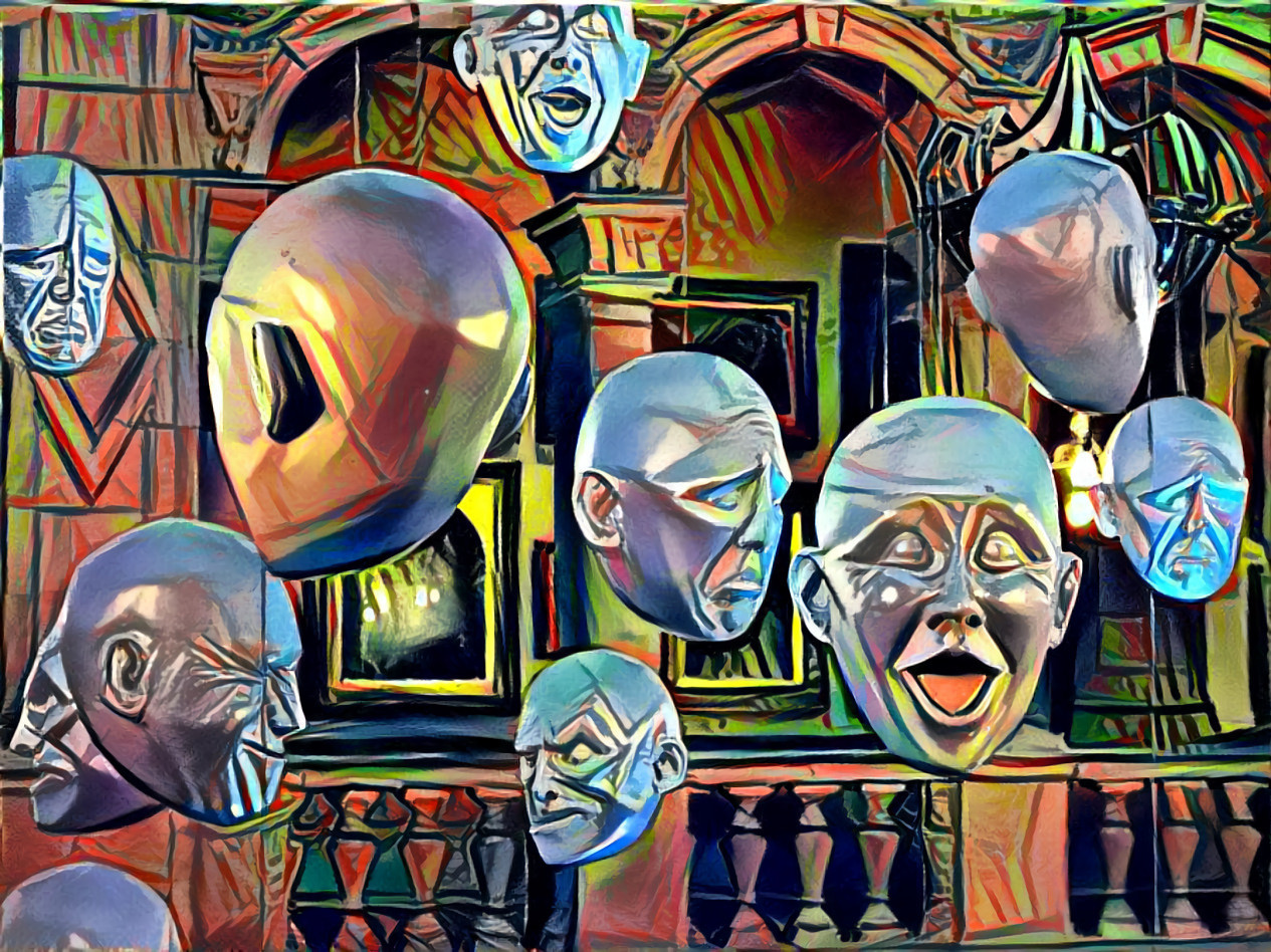 Floating Heads by Sophie Cave @ Kelvingrove Museum, Glasgow