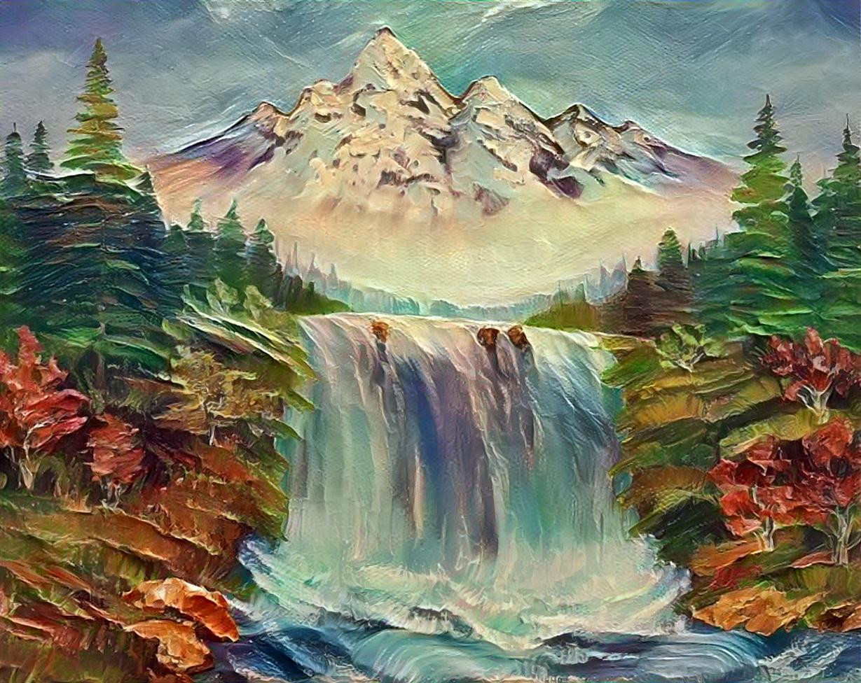 Snow Mountain Waterfall