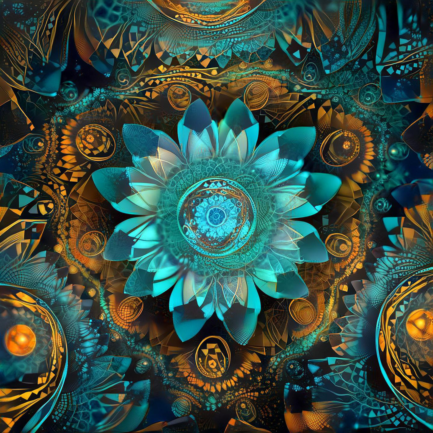 Water Lily (Flower and Fractal Style by Jaya Prime)