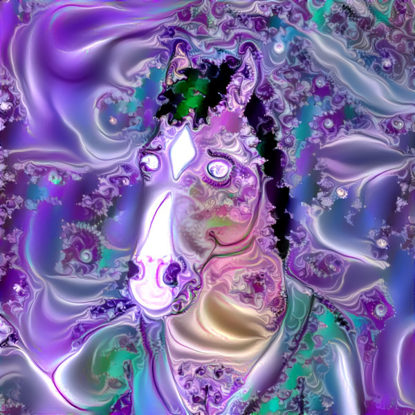 bo jack horseman, retextured with purple fractal