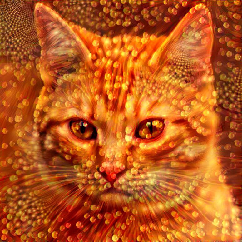 Style: Picture by geralt (Pixabay) ; Photo: StyleGAN2 generated cat