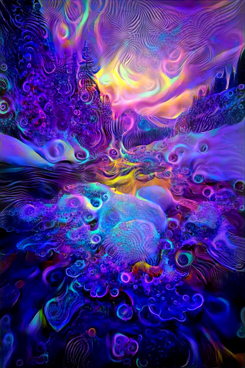 icy river - purple swirls