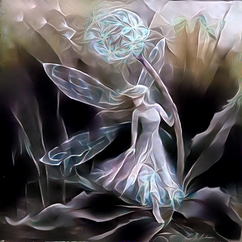 Fairy in dandelion
