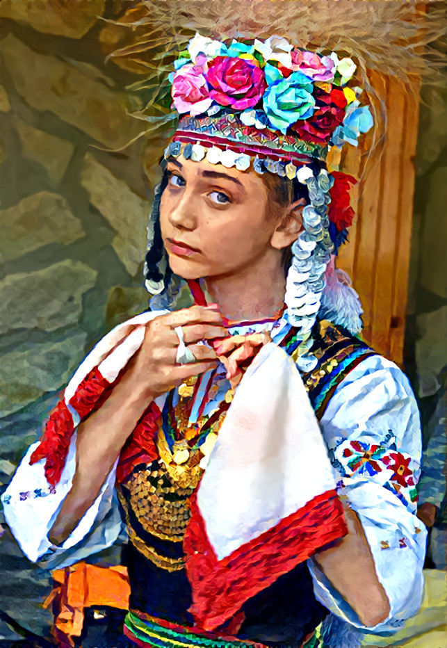 Bulgarian girl in national costume