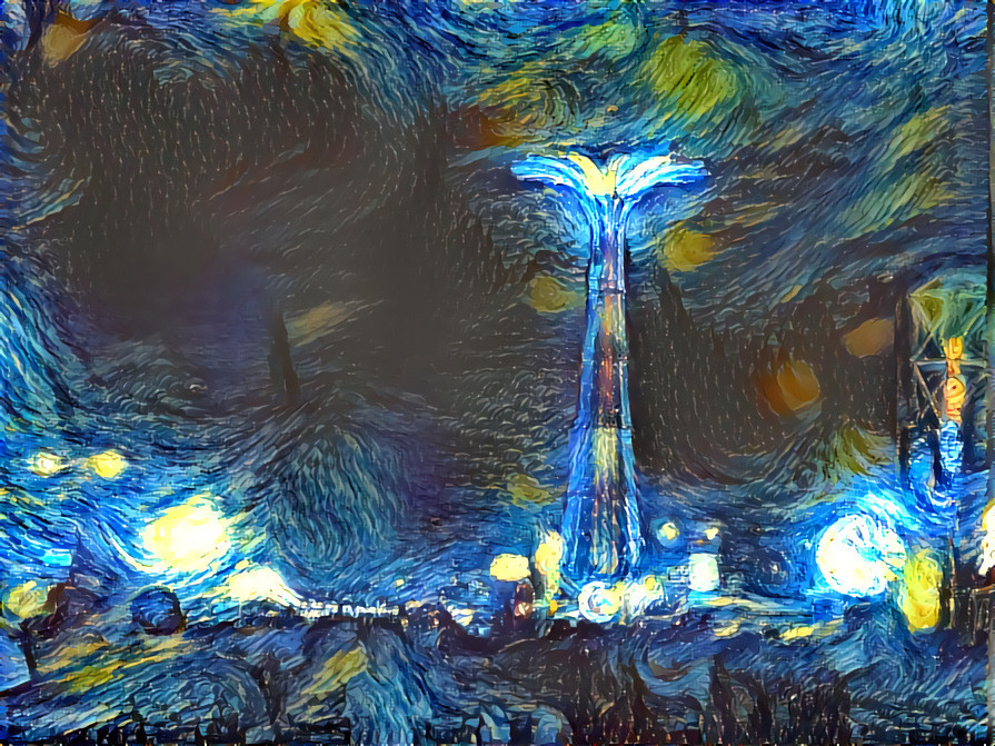 Starry Night on Coney's Boardwalk