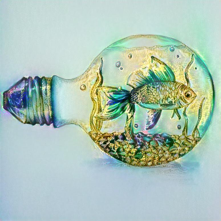 "Fish in a light bulb" 
