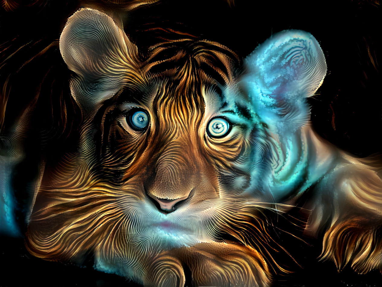 Blue Eyed Tiger Cub  [1.2MP]
