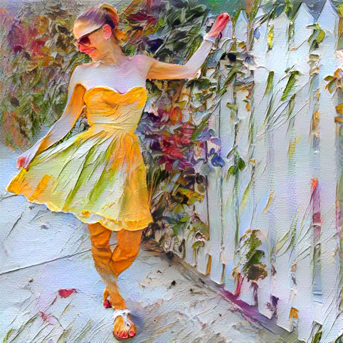 ana kasparian yellow dress painting
