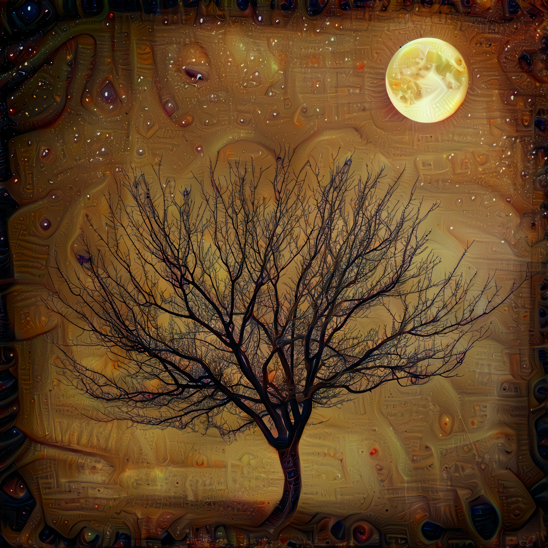Mystic Moon and Tree