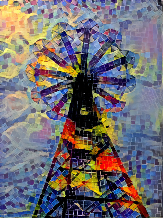 Parachute Coney Island mosaic