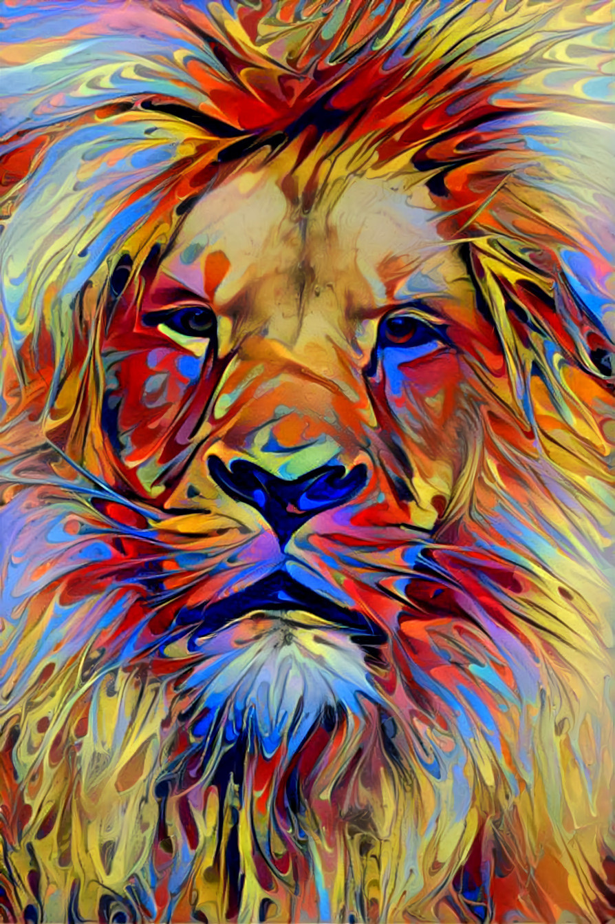 Colored lion