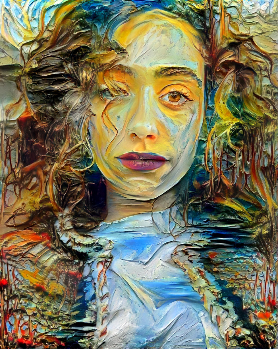 emmy rossum, oil painting