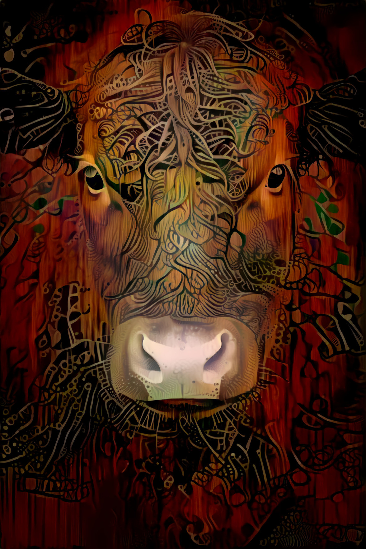 Bull (v3). Original photo by Richard Gatley on Unsplash.  Style by Dreamer TJ Palmer.