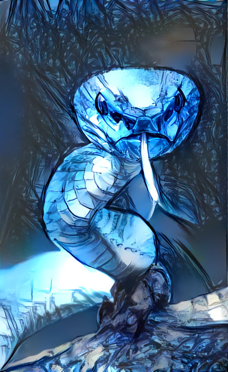 Blue viper snake