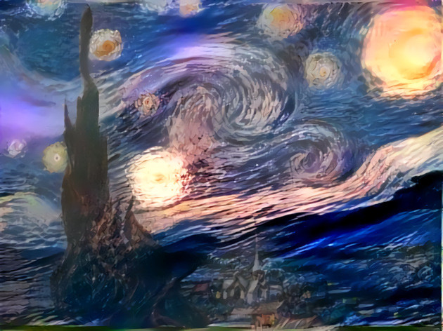 Waves On A Starry Night