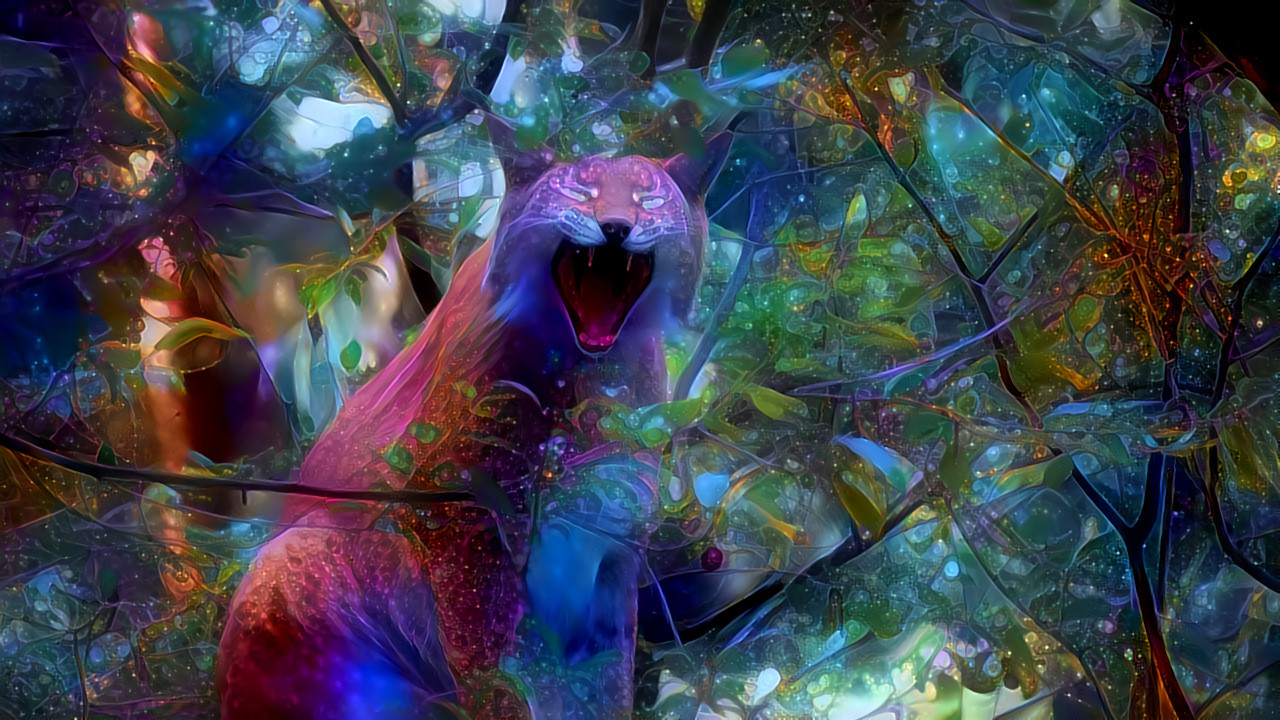 See this psychedelic jungle cat in motion: https://www.instagram.com/p/B9QmA6in7Yy/