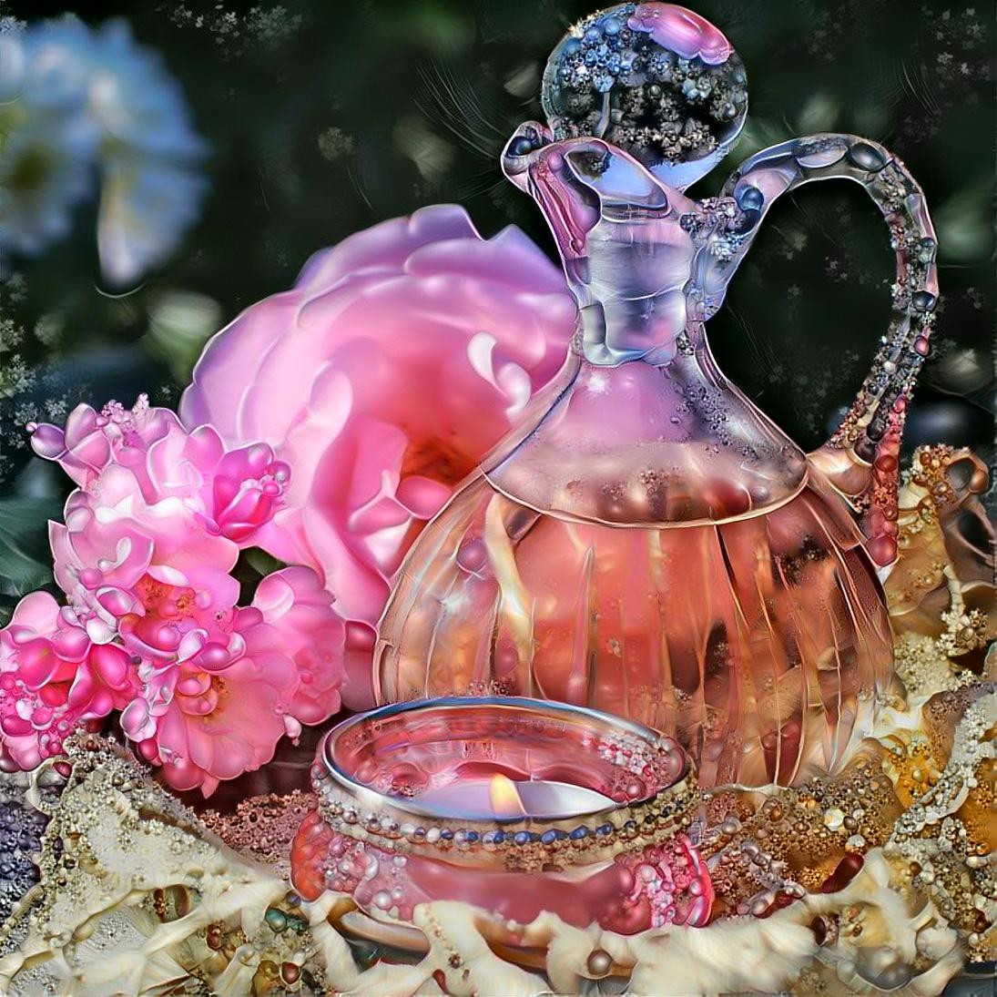 Decanter and flower painting 