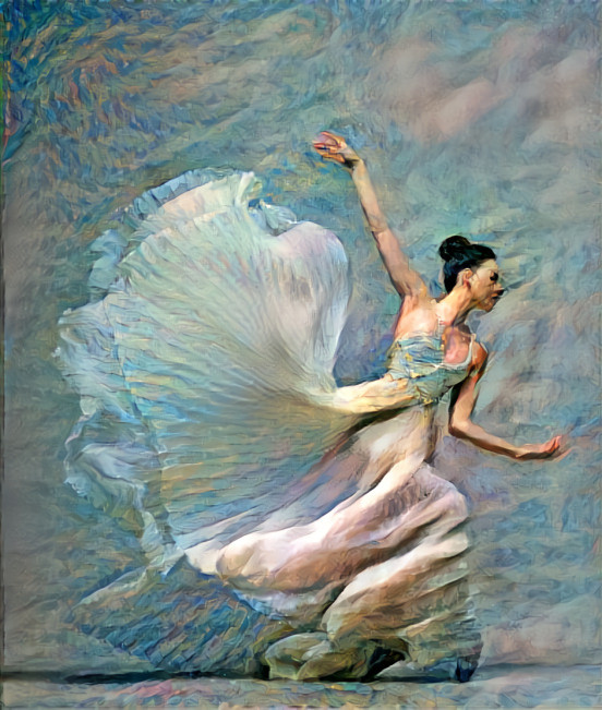 Ballet Dancer in Blue-Green