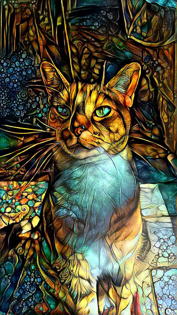 Mosaic kitten
