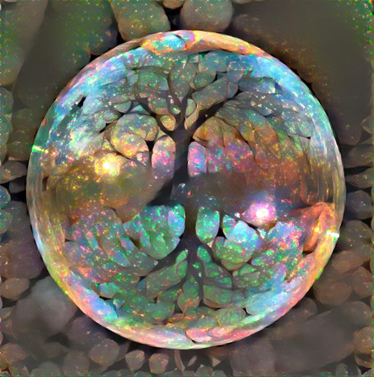 Tree of Life Iridescent Bubble