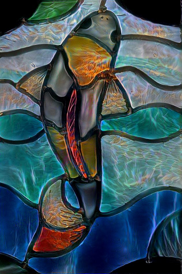 Stained Glass Koi